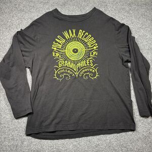 Cremieux Men's Black Long Sleeve Dead Wax Records Gramophiles Long Sleeve Sz‎ L
